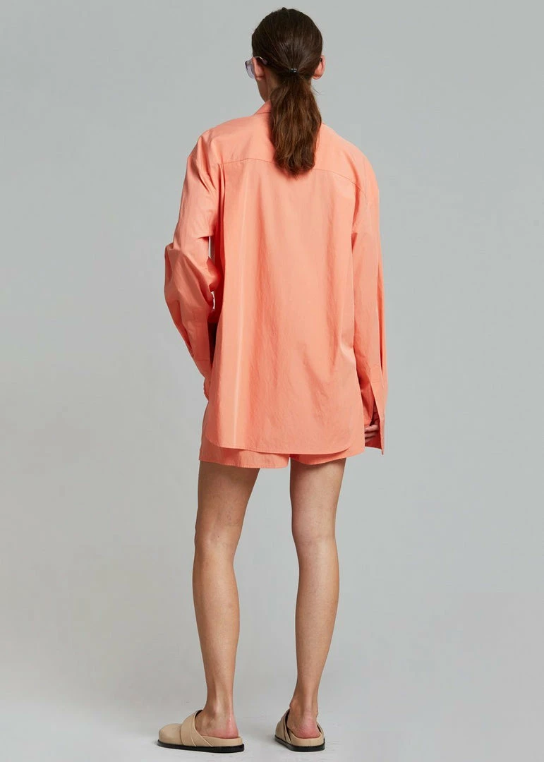 Coupon π The Frankie Shop Lui Organic Cotton π Shirt - Coral π― 8 The Frankie Shop Lui Organic Cotton Shirt - Coral