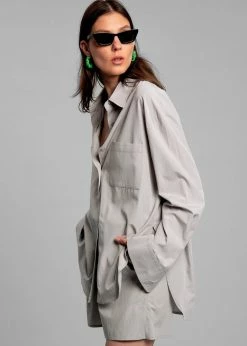 The Frankie Shop CLOTHING Lui Organic Cotton Shirt - Ice