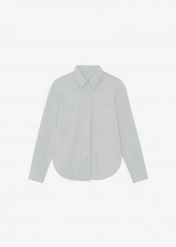 The Frankie Shop CLOTHING Lui Organic Cotton Shirt - Ice