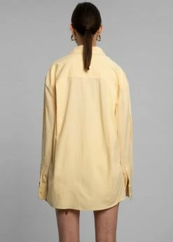 The Frankie Shop Lui Organic Cotton Shirt - Pale Yellow