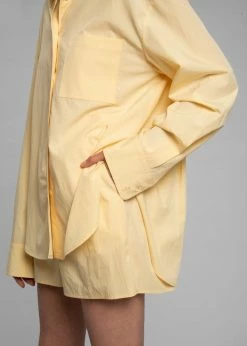 The Frankie Shop Lui Organic Cotton Shirt - Pale Yellow