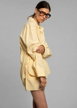The Frankie Shop Lui Organic Cotton Shirt - Pale Yellow