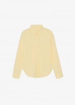 The Frankie Shop Lui Organic Cotton Shirt - Pale Yellow