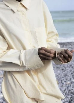 The Frankie Shop Lui Organic Cotton Shirt - Pale Yellow