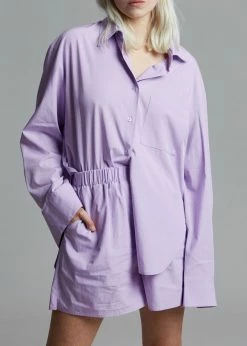 The Frankie Shop Lui Organic Cotton Shirt - Petal CLOTHING