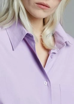 The Frankie Shop Lui Organic Cotton Shirt - Petal CLOTHING