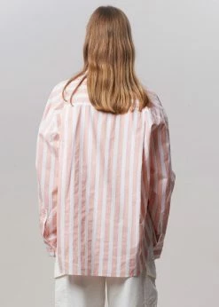 The Frankie Shop Lui Wide Stripes Shirt - Pink CLOTHING