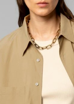 The Frankie Shop Lui Organic Cotton Shirt - Sahara