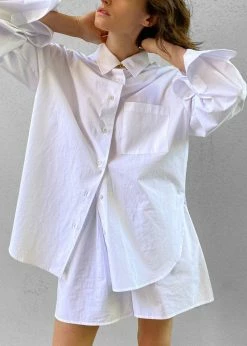 The Frankie Shop Lui Organic Cotton Shirt - White