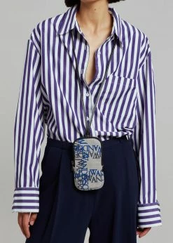 The Frankie Shop Lui Stripe Shirt - Deep Blue CLOTHING