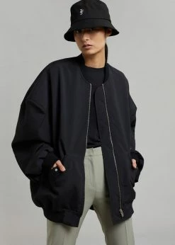 The Frankie Shop CLOTHING Lumi Bomber Jacket - Black