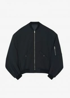 The Frankie Shop CLOTHING Lumi Bomber Jacket - Black