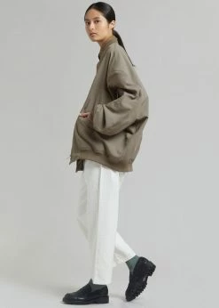 The Frankie Shop Lumi Bomber Jacket - Dark Olive