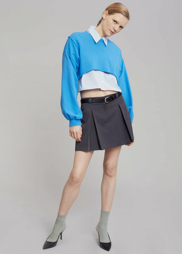 Promo π₯° August CLOTHING Luz Cropped Sweatshirt - Blue π₯° 2 August CLOTHING Luz Cropped Sweatshirt - Blue