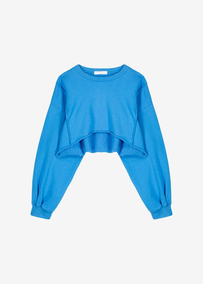 Promo π₯° August CLOTHING Luz Cropped Sweatshirt - Blue π₯° 10 August CLOTHING Luz Cropped Sweatshirt - Blue