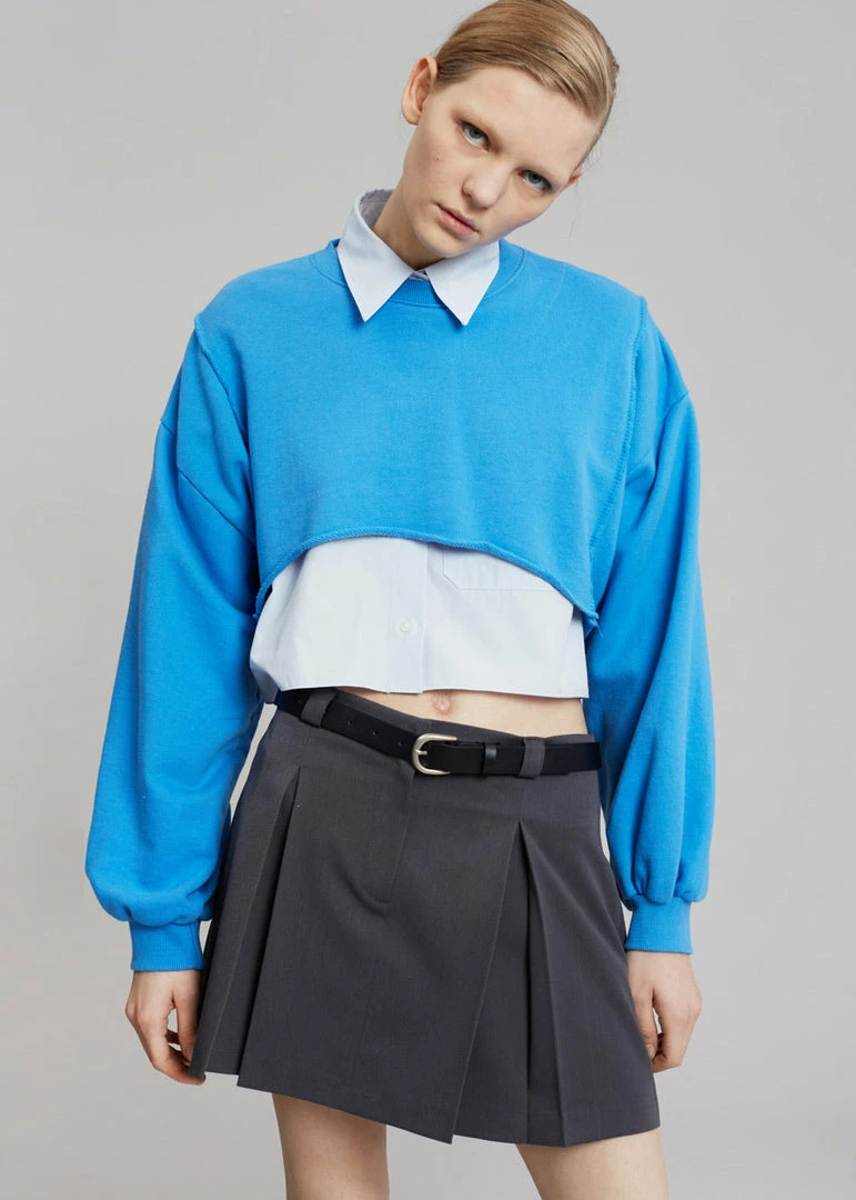 Promo π₯° August CLOTHING Luz Cropped Sweatshirt - Blue π₯° 8 August CLOTHING Luz Cropped Sweatshirt - Blue
