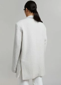 The Frankie Shop Mabel Fuzzy Oversized Blazer - Birch