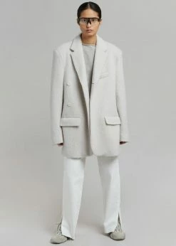 The Frankie Shop Mabel Fuzzy Oversized Blazer - Birch