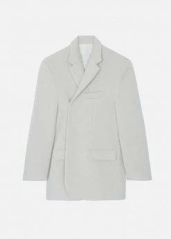 The Frankie Shop Mabel Fuzzy Oversized Blazer - Birch