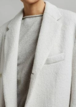 The Frankie Shop Mabel Fuzzy Oversized Blazer - Birch