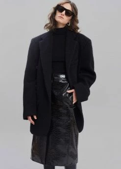Wholesale ⭐ Paper Moon Mabel Fuzzy Oversized Blazer - Black ⭐ 15 Paper Moon Mabel Fuzzy Oversized Blazer - Black