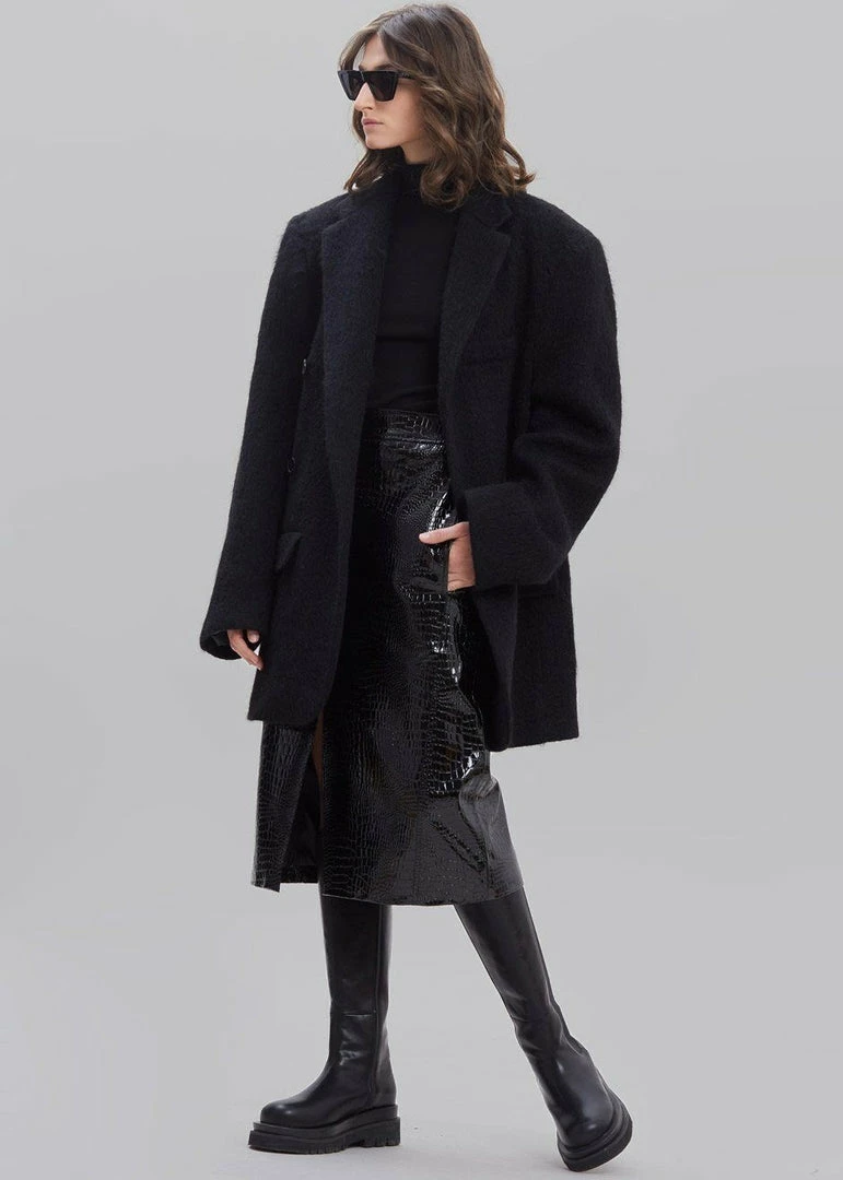 Wholesale ⭐ Paper Moon Mabel Fuzzy Oversized Blazer - Black ⭐ 5 Paper Moon Mabel Fuzzy Oversized Blazer - Black