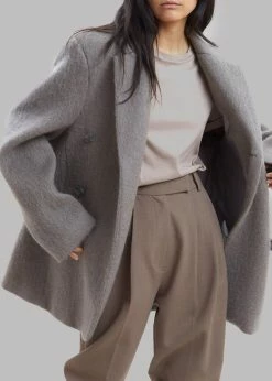 Best Sale π₯° The Frankie Shop CLOTHING Mabel Fuzzy Oversized Blazer - Mink π 16 The Frankie Shop CLOTHING Mabel Fuzzy Oversized Blazer - Mink