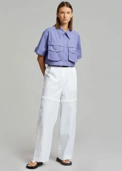 Beside You Mada Belted Pants - White CLOTHING