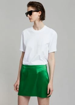 Agit Maddy Satin Mini Skirt - Kelly Green