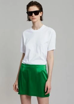 Agit Maddy Satin Mini Skirt - Kelly Green
