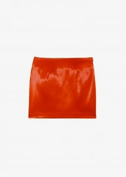 Agit CLOTHING Maddy Satin Mini Skirt - Red