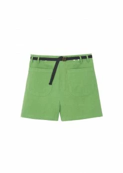 The Frankie Shop Mae Denim Shorts - Kelly Green