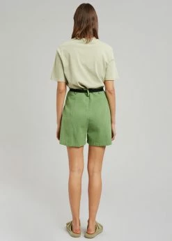 The Frankie Shop Mae Denim Shorts - Kelly Green