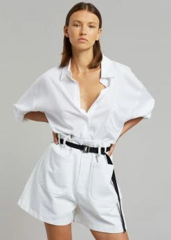 The Frankie Shop CLOTHING Mae Denim Shorts - White