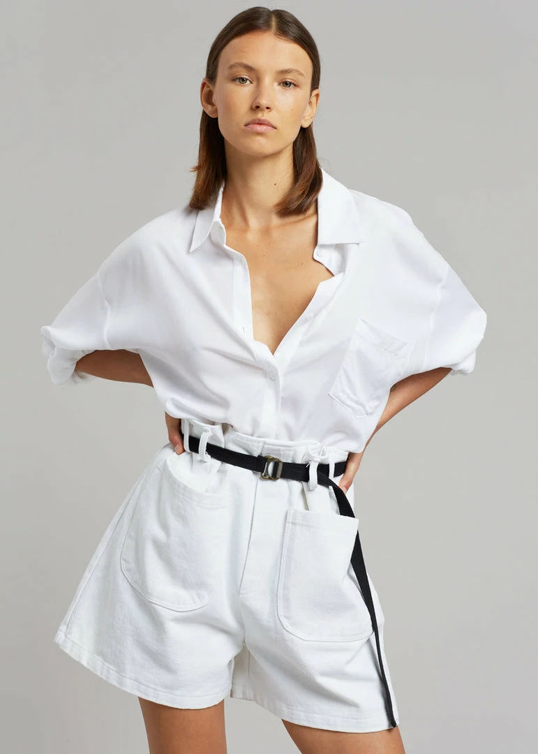 Discount β€οΈ The Frankie Shop CLOTHING Mae Denim Shorts - White π€© 1 The Frankie Shop CLOTHING Mae Denim Shorts - White