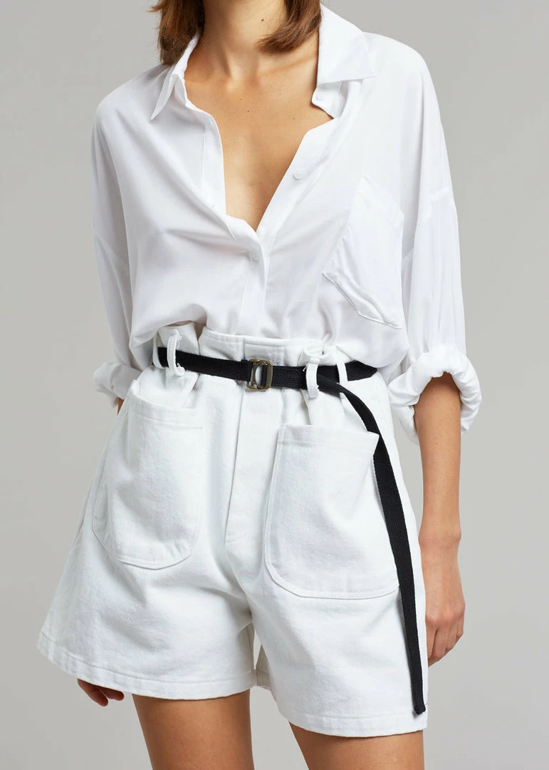 Discount β€οΈ The Frankie Shop CLOTHING Mae Denim Shorts - White π€© 7 The Frankie Shop CLOTHING Mae Denim Shorts - White