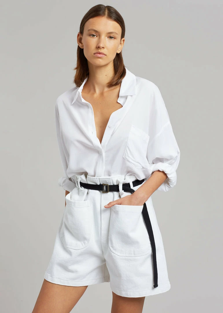 Discount β€οΈ The Frankie Shop CLOTHING Mae Denim Shorts - White π€© 5 The Frankie Shop CLOTHING Mae Denim Shorts - White