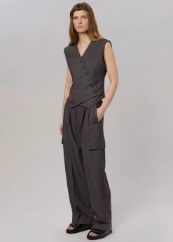 The Frankie Shop CLOTHING Maesa Cargo Pants - Charcoal