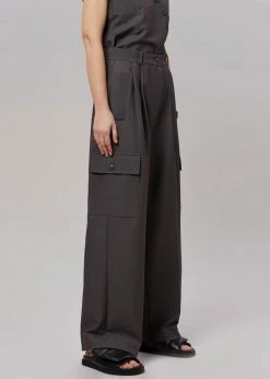 The Frankie Shop CLOTHING Maesa Cargo Pants - Charcoal