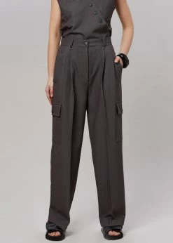 The Frankie Shop CLOTHING Maesa Cargo Pants - Charcoal