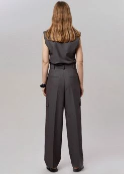 The Frankie Shop CLOTHING Maesa Cargo Pants - Charcoal