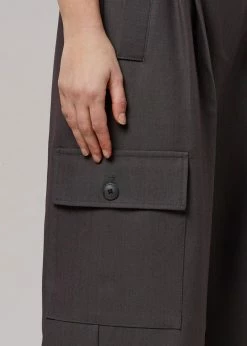 The Frankie Shop CLOTHING Maesa Cargo Pants - Charcoal