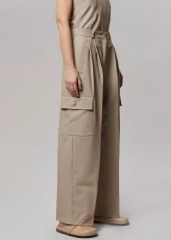 The Frankie Shop Maesa Cargo Pants - Taupe Melange CLOTHING