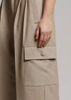 The Frankie Shop Maesa Cargo Pants - Taupe Melange CLOTHING