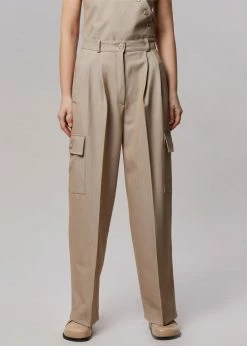 The Frankie Shop Maesa Cargo Pants - Taupe Melange CLOTHING