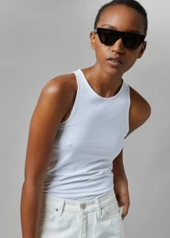 Loulou Studio Mahina Tank Top - White