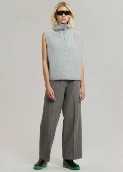 Mini Market CLOTHING Malou Zip Vest - Heather Grey