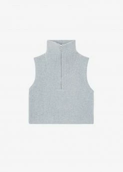Mini Market CLOTHING Malou Zip Vest - Heather Grey