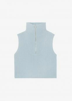 Mini Market CLOTHING Malou Zip Vest - Pale Blue