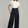 The Frankie Shop Mar High Waisted Denim Pant - Dark Indigo